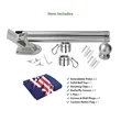 2'-8' Flagpole Kit- Rotating Clips+Bracket+Flag- Silver | https://www.bestnamebadges.com