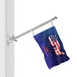 2'-8' Flagpole Kit- Rotating Clips+Bracket+Flag- Silver | https://www.bestnamebadges.com