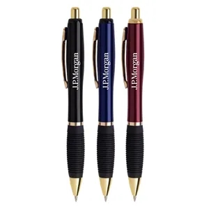 Union Printed - Gold Contour Grip Click Pen     