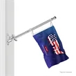2' - 8' Flagpole Kit - Rotating Clips & Bracket - Silver | https://www.bestnamebadges.com