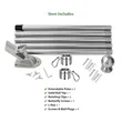 2' - 8' Flagpole Kit - Rotating Clips & Bracket - Silver | https://www.bestnamebadges.com