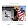 2' - 8' Flagpole Kit - Rotating Clips & Bracket - Silver | https://www.bestnamebadges.com