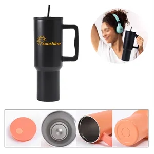 Tumbler with Handle and Straw Lid