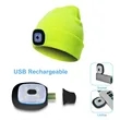 USB Rechargeable Beanie Hat with LED Light | https://www.bestnamebadges.com
