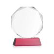 Acadian Award on Newhaven Base - Red | https://www.bestnamebadges.com