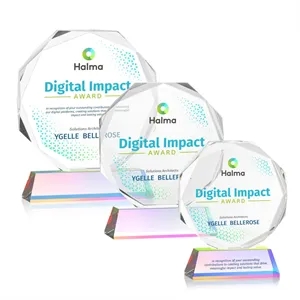 Acadian VividPrint™ Award on Newhaven Base - Prismatic | https://www.bestnamebadges.com