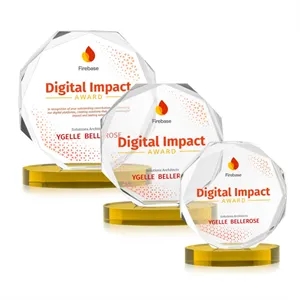 Acadian VividPrint™ Award on Alberton Base - Gold | https://www.bestnamebadges.com