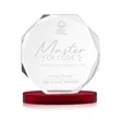 Acadian Award on Alberton Base - Red | https://www.bestnamebadges.com