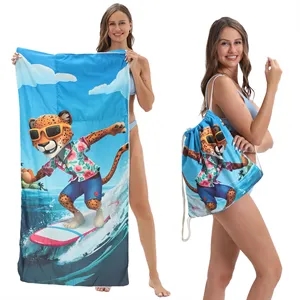 2-in-1 Foldable Microfiber Beach Towel