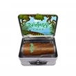 Retro Lunchbox & 20 Oz. Wood Tone Stainless Steel Tumbler | https://www.bestnamebadges.com