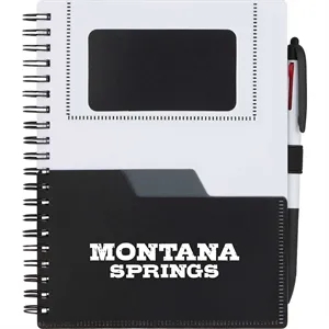 5' x 7' FSC® Recycled Stash Spiral Notebook | https://www.bestnamebadges.com