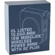 UL Listed 10000 mAh MagClick™ Power Bank with Plug | https://www.bestnamebadges.com