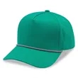 5 Panel High Profile AFrame Golf Cap w/Rope | https://www.bestnamebadges.com
