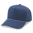 5 Panel High Profile AFrame Golf Cap w/Rope | https://www.bestnamebadges.com