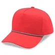 5 Panel High Profile AFrame Golf Cap w/Rope | https://www.bestnamebadges.com