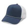 5 Panel A Frame Golf Trucker Cap w/Rope | https://www.bestnamebadges.com