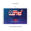 2'-8' Flagpole Kit- Rotating Clips+Bracket+Flag- Black/White | https://www.bestnamebadges.com