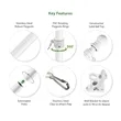 2' - 8' Flagpole Kit - Rotating Clips & Bracket- Black/White | https://www.bestnamebadges.com