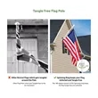 2' - 8' Flagpole Kit - Rotating Clips & Bracket- Black/White | https://www.bestnamebadges.com