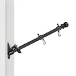 2' - 8' Flagpole Kit - Rotating Clips & Bracket- Black/White | https://www.bestnamebadges.com
