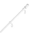 2' - 8' Flagpole with Rotating Clips Kit - Black/White | https://www.bestnamebadges.com