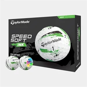 TaylorMade® SpeedSoft Ink Golf Balls | https://www.bestnamebadges.com