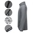 Men's Heathered Sweater Full-Zip Fleece Jacket | https://www.bestnamebadges.com