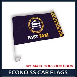 Single Sided Economic Car Flag w/ 17.7" Pole