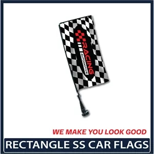 Single Sided Premium Rectangle Car Flag