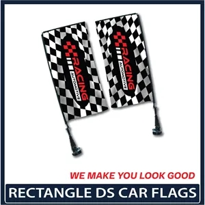 Double Sided Premium Rectangle Car Flag
