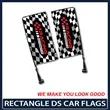Double Sided Premium Rectangle Car Flag | https://www.bestnamebadges.com