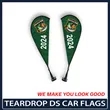 Double Sided Premium Teardrop Car Flag | https://www.bestnamebadges.com