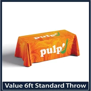 Value - 6ft x 30"T x 29"H Standard Throw (Full Coverage Dye)