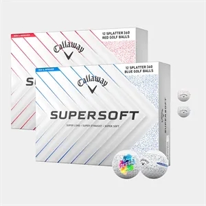 Callaway® Supersoft Splatter 360 Golf Balls | https://www.bestnamebadges.com