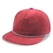 5 Panel Unstructed Corduroy Snapback Rope Hat | https://www.bestnamebadges.com