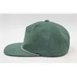 5 Panel Unstructed Corduroy Snapback Rope Hat | https://www.bestnamebadges.com
