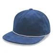 5 Panel Unstructed Corduroy Snapback Rope Hat | https://www.bestnamebadges.com