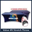 Value - 4ft x 30"T x 29"H Stretch Throw | https://www.bestnamebadges.com