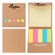 Mini Kraft Paper Cover Sticky Note Memo Pad W/ Color Sticker | https://www.bestnamebadges.com