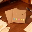 Mini Kraft Paper Cover Sticky Note Memo Pad W/ Color Sticker | https://www.bestnamebadges.com