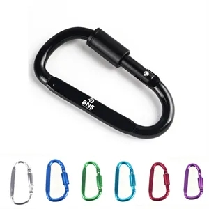 Locking Aluminum Carabiner with Screw Lock for Outdoor Gear