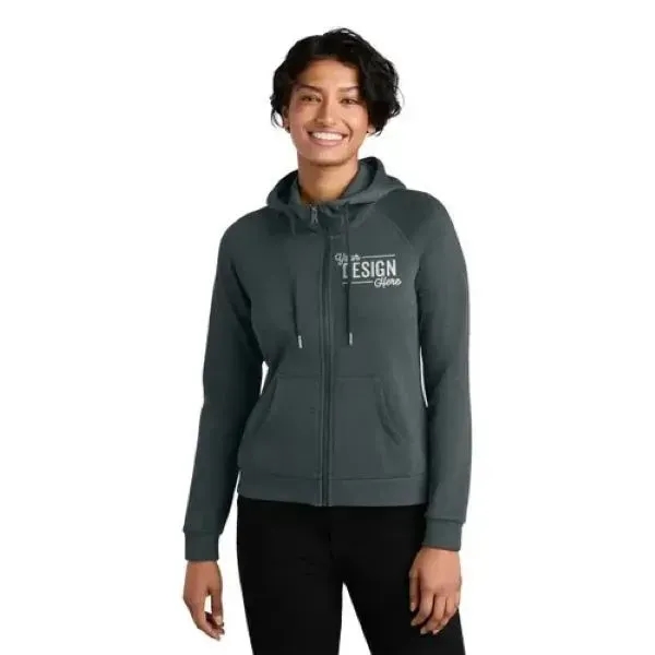 Allmade Women's Organic CVC Fleece Full-Zip Hoodie