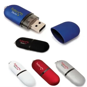 Universal Source® 4 GB Oval USB 2.0 Flash Drive | https://www.bestnamebadges.com