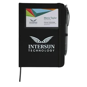 Good Value™ Value Card Pocket Notebook with Element Slim Pen | https://www.bestnamebadges.com