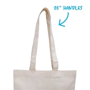 V Natural Organic Flat Tote | https://www.bestnamebadges.com