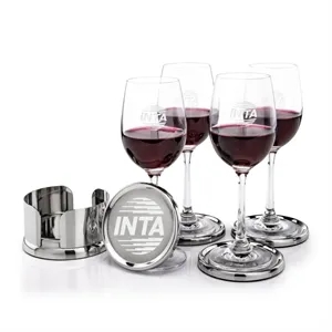 Baldoni Coasters & Burlington Wine Set | https://www.bestnamebadges.com