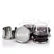 Baldoni Coasters & Garland Stemless Wine Set | https://www.bestnamebadges.com