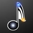 Music Note Flashing Pins | https://www.bestnamebadges.com