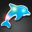 LED Light Up Dolphin Flashing pin | https://www.bestnamebadges.com