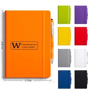 PU Leather Journal with Pen | https://www.bestnamebadges.com